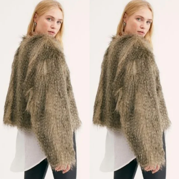 NWT Free People Faux Fur Jacket - Picture 5 of 14